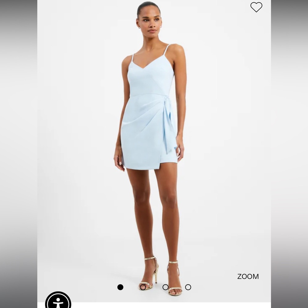 French Connection Whisper V Neck Bow Envelope Dress